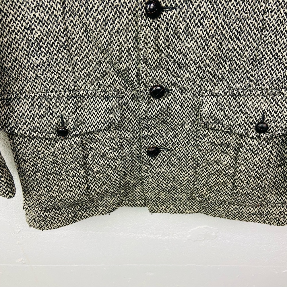 vintage 60S 70S wool Oakbrook Sportswear herringbone tweed car coat size 40 - Picture 5 of 15